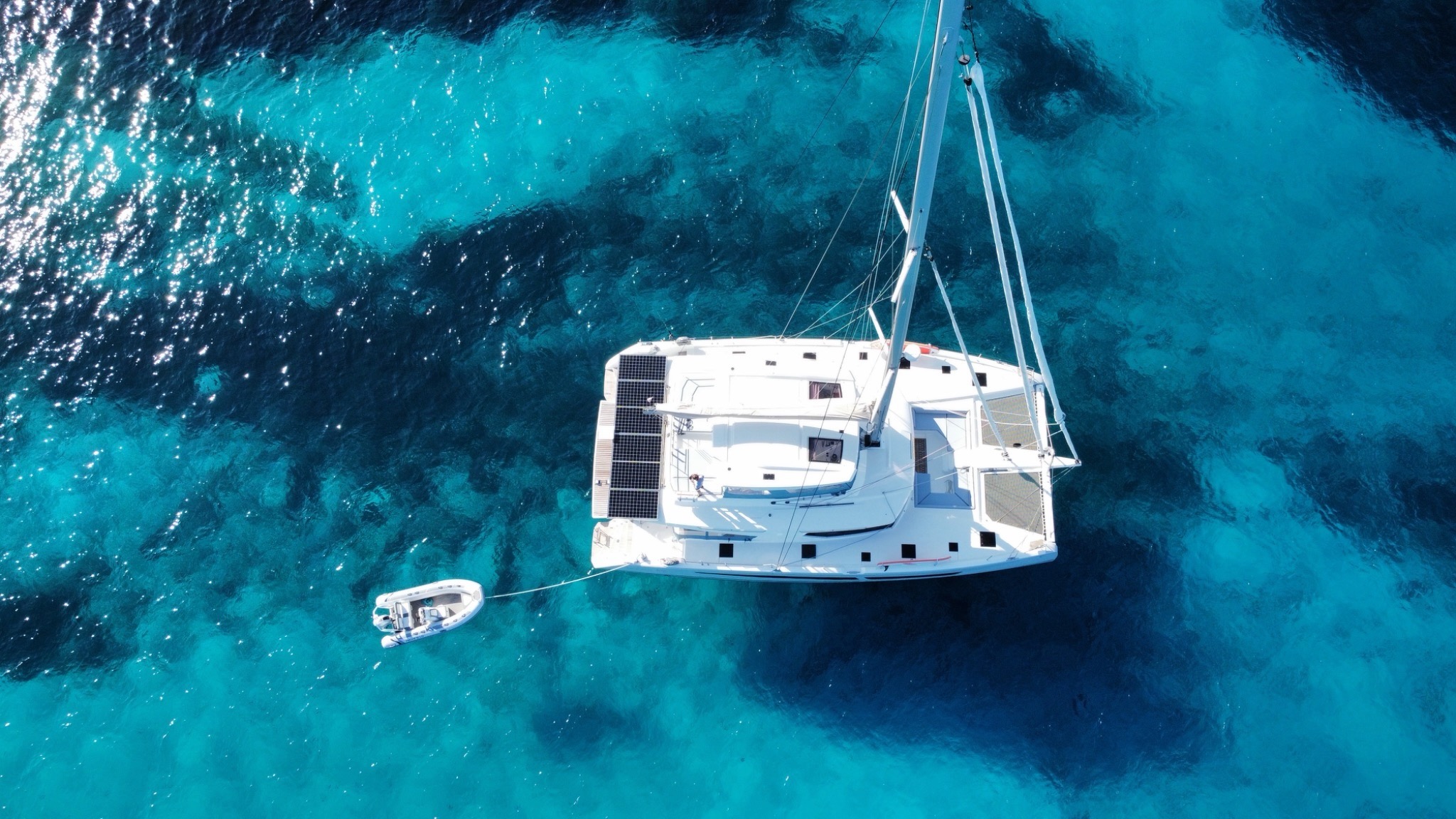Fountaine Pajot Samana 59 prepared by Lamadrid Yacht Services for long-distance cruising with upgraded solar energy systems.