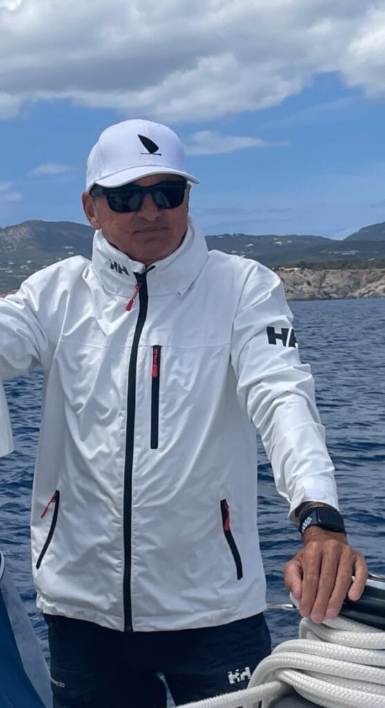Nacho Lamadrid yacht captain onboard a sailing yacht in the Mediterranean